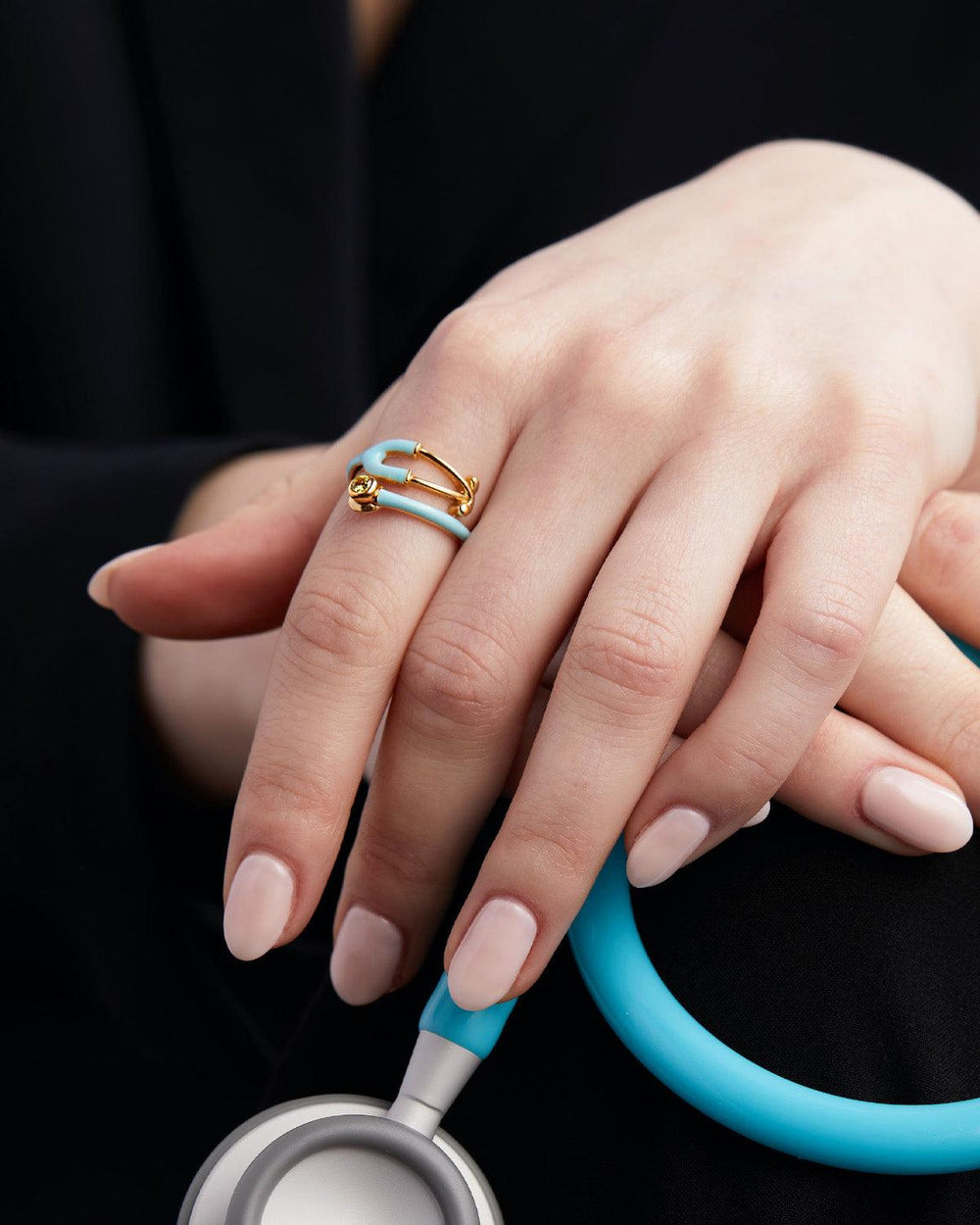 Stethoscope Enamel Ring - V Coterie